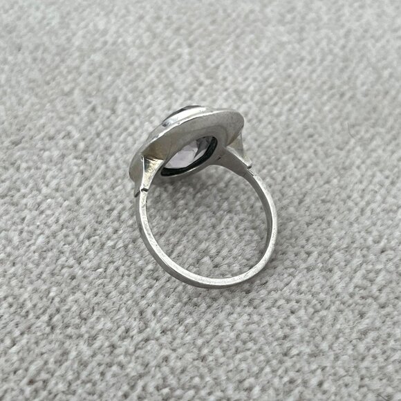 Sterling 925 Silver Handmade Ring with Rose Quartz, Size 7, Marked, Pre-owned - Picture 4 of 7